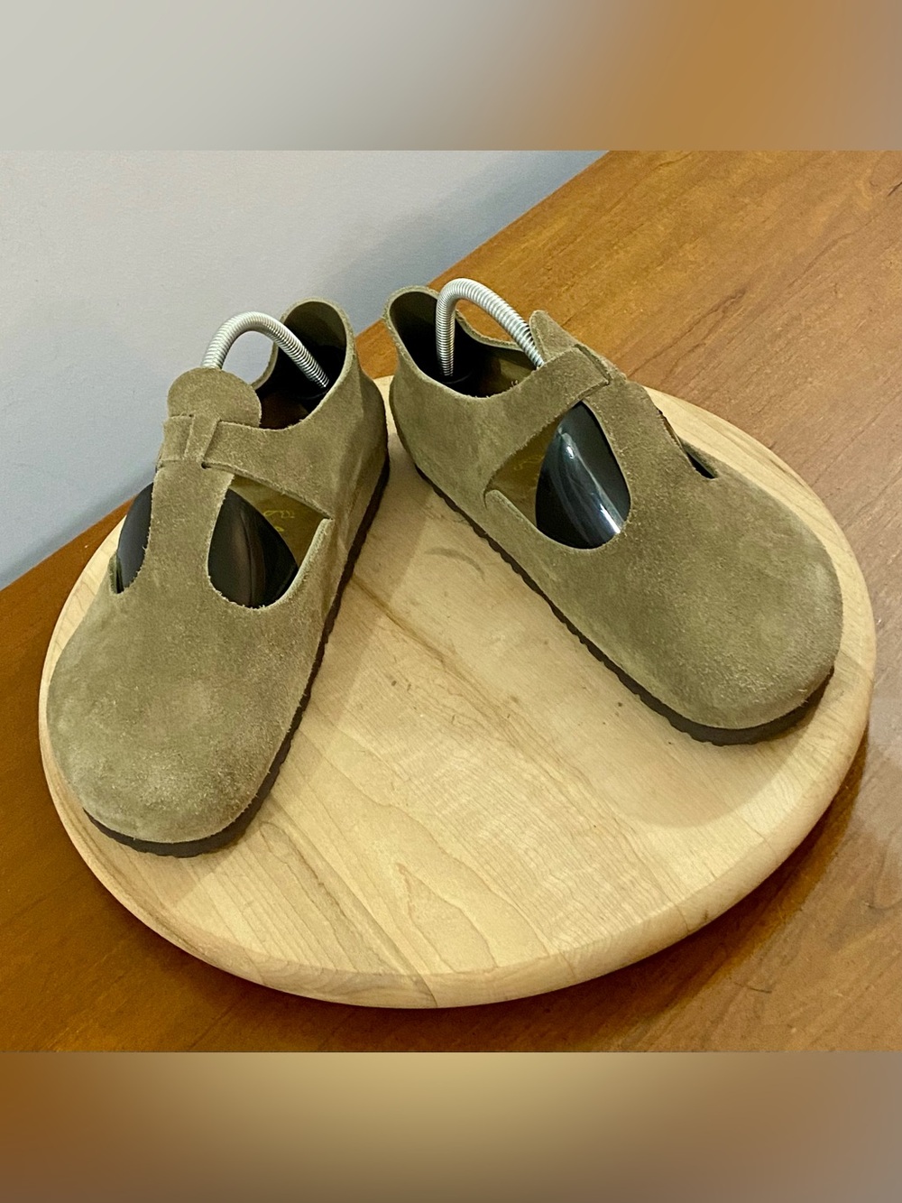 Birkenstock London Taupe Suede Clogs Shoes Loafers Mules Women’s Sz Sz 9-9.5 - Picture 9 of 14